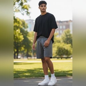 Mens AcT Active Brand 100% Polyester Shorts Loose Silky Feel Large